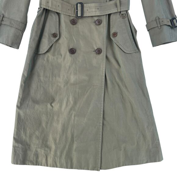 Burberry Green Khaki Trench Coat - Picture 7 of 15